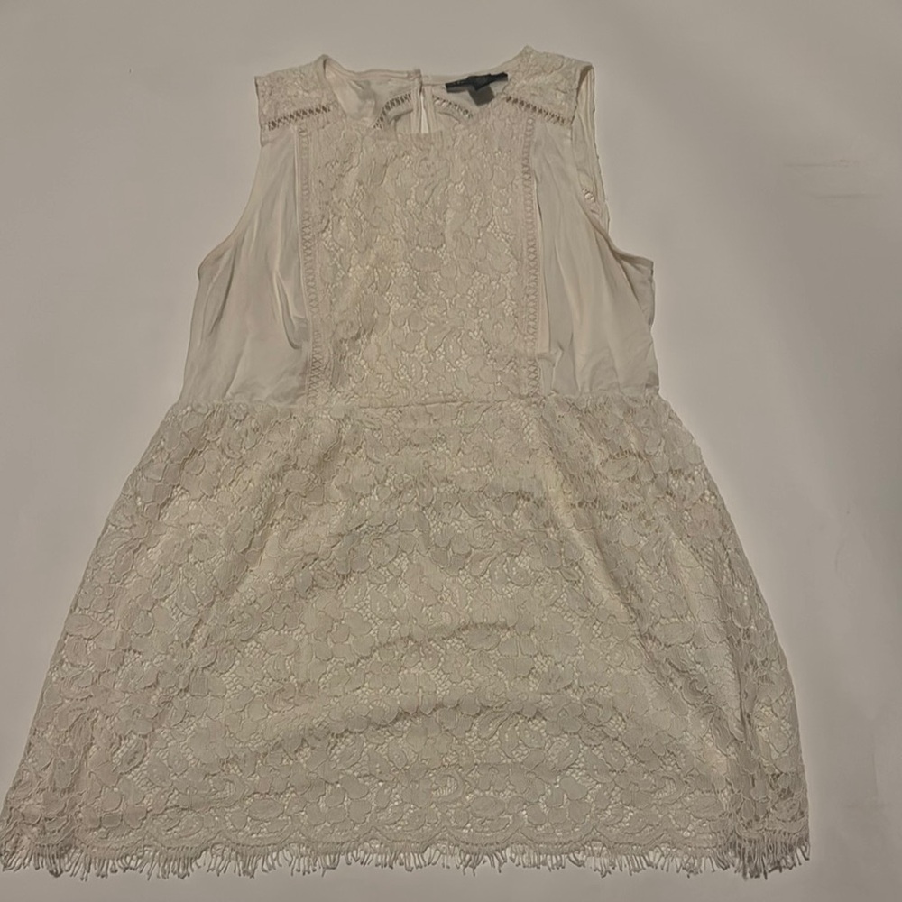 A Pea in the Pod Cream Lace Maternity Tank Top